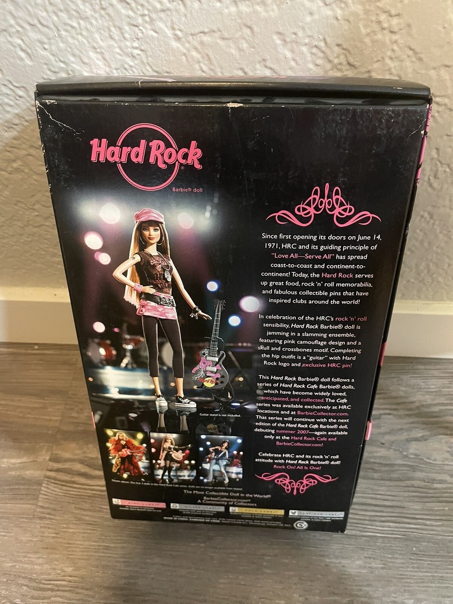 Barbie Hard Rock Cafe Doll & Guitar Collector #K7906 Barbie Hard Rock Cafe Doll & Guitar Collector #K7906