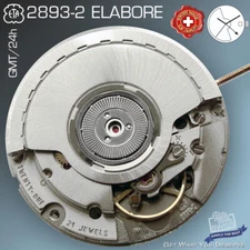 MOVEMENT AUTOMATIC ETA 2893-2 GMT, ELABORE, NICKEL, DATE, HH5,  FACTORY NEW