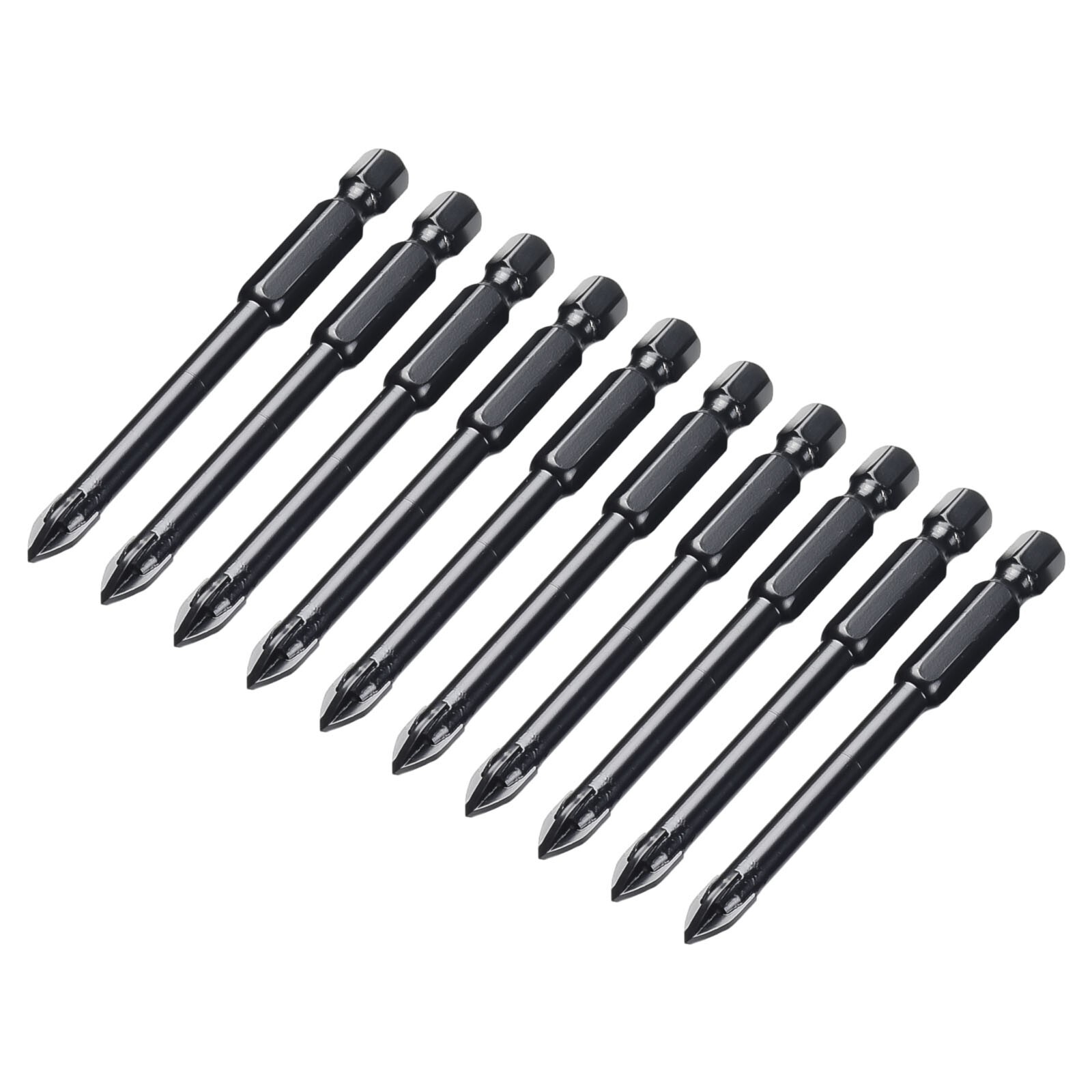 10x Tile Porcelain Drill Bit Marble Ceramic Glass Brick Shank Hex Spear Head,6mm