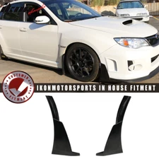 Universal IKON Style 2PCS Front Bumper Lip Splitter Corner Winglets Canard PU