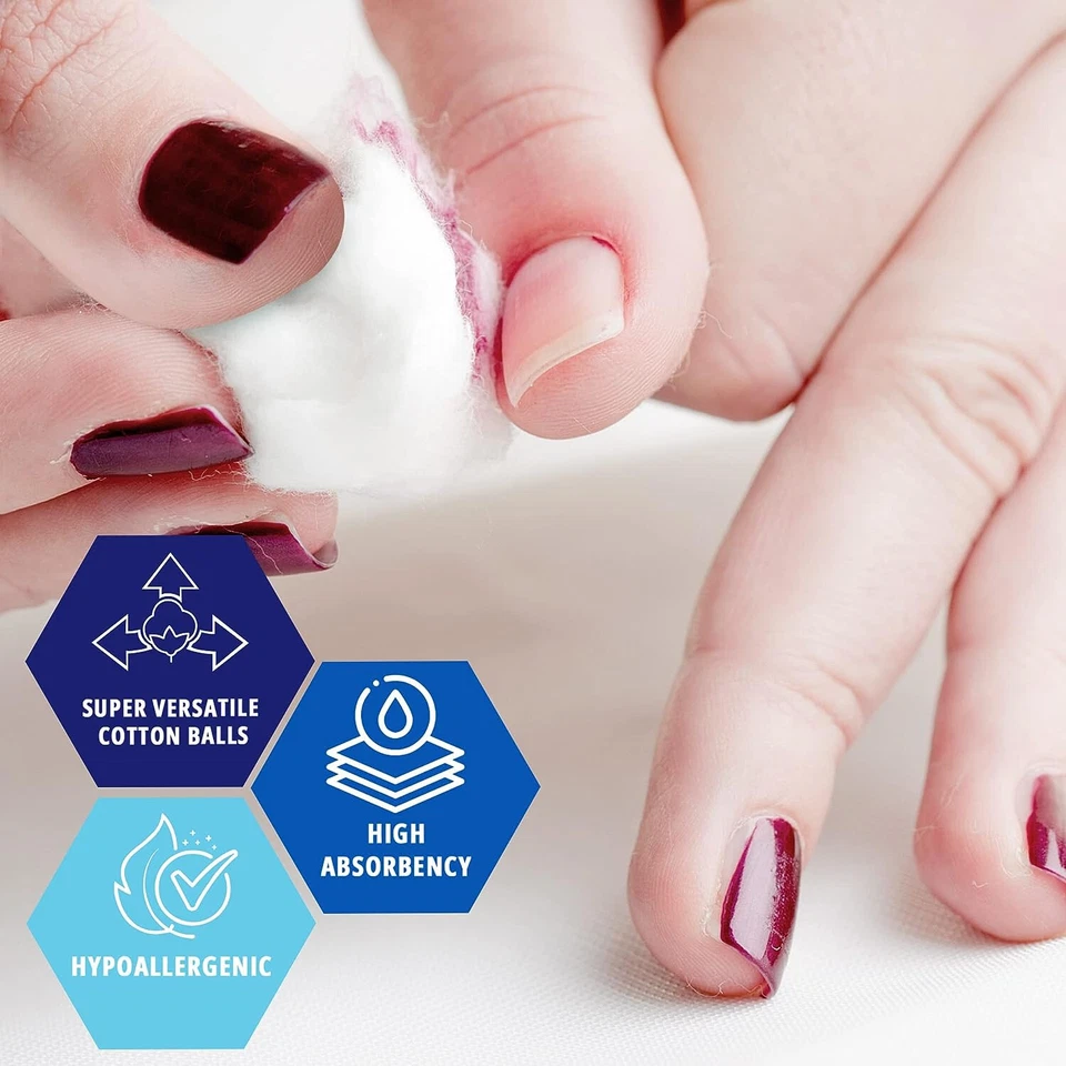 Almohadillas dentales faciales 100 % algodón bolas de algodón, uso multiusos, paquete 2000/ Foto 4 de 4