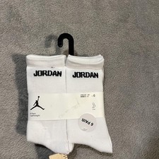 Jordan Socks Youth 3Y-5Y White Crew Lightweight Logo 6 Pack
