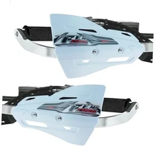 Dirt Bike Hand Guards with Grips, Univeral Dirtbike Motorcycle Handguards White
