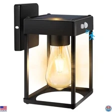 Solar Outdoor Wall Light Fixtures, Waterproof Lanterns for Patio & Entryway