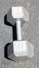 TSA 25 lb Single Hex Iron Dumbell