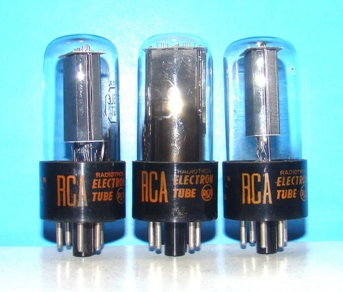 35L6GT RCA AA5 radio audio amplifier vintage vacuum tubes 3 valves tested 35L6G