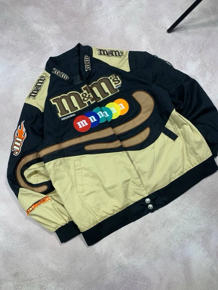 Vintage M&M's Embroidery Racing Moto Y2K Jacket M - Image 2 of 4