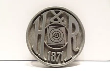 H&R Pewter 1871 Bullseye Target Belt Buckle Harrington Richardson 1980