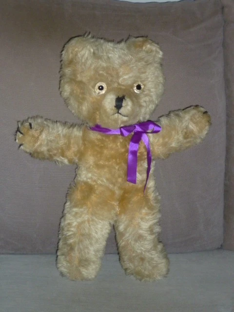OURS ANCIEN PELUCHE JOUET COLLECTION POUPON Ourson Agris 16110