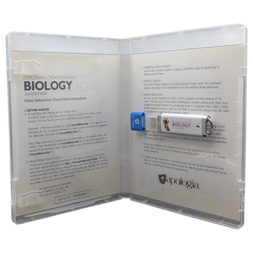 Apologia Exploring Creation With Biology 3rd Edition Video Course Thumb Drive - Foto 3 di 6