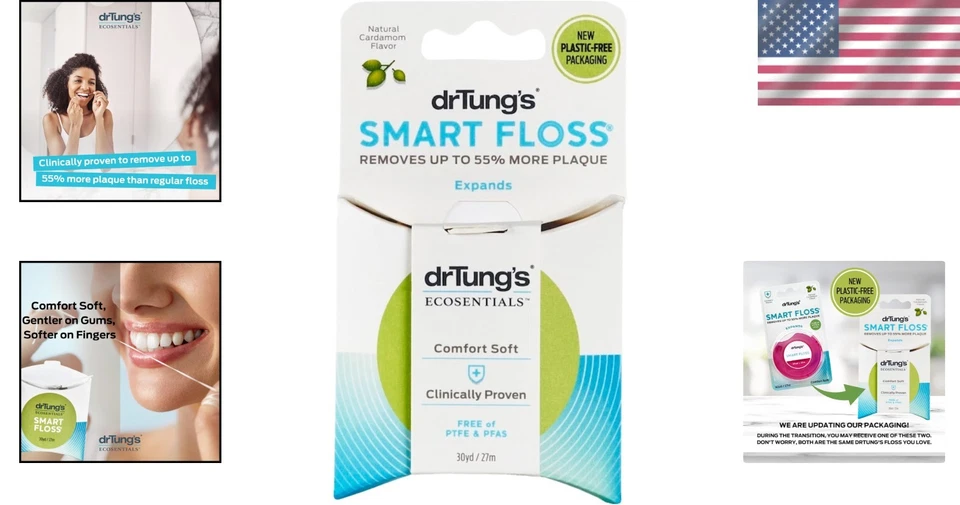 Hilo dental de cardamomo natural paquete de 30 Foto 2 de 4