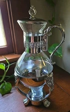 Shelton Ware N.Y.C. Coffee Carafe Pot w/ Candle Warmer Base Vintage NEW 