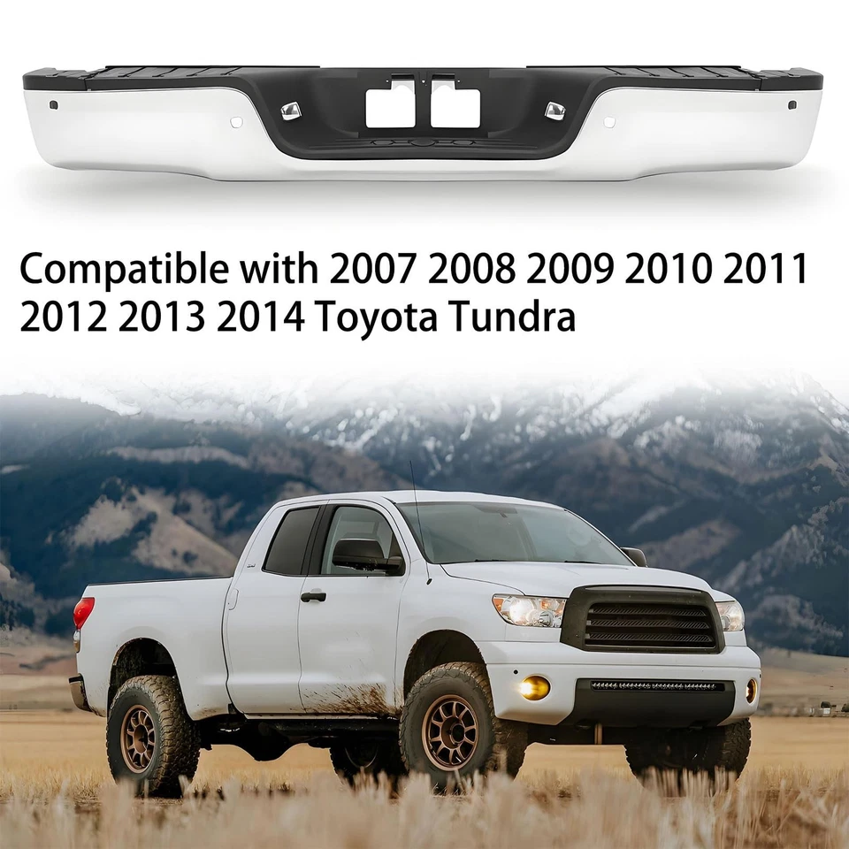 Parachoques trasero compatible con Toyota Tundra 2007 2008 2009 2010 2011 2012 2013 Foto 3 de 4