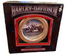Vintage 1999 Harley Davidson Gas Cap Hanging Christmas Ornament Cavanagh