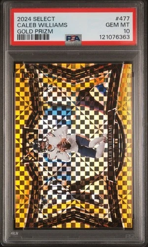 2024 Select Caleb Williams Gold Prizm #477 RC PSA 10 GEM MINT  01/10 💎🔥