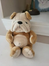 Vtg Wishpets English Bulldog Puppy Plush Stuffed Animal Dogs Dawgs Tags 2002 