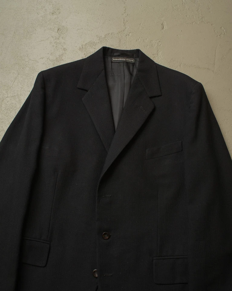 1940s German Herringbone Wool Suit black - M/L True Vintage Classic - Bild 2 von 4