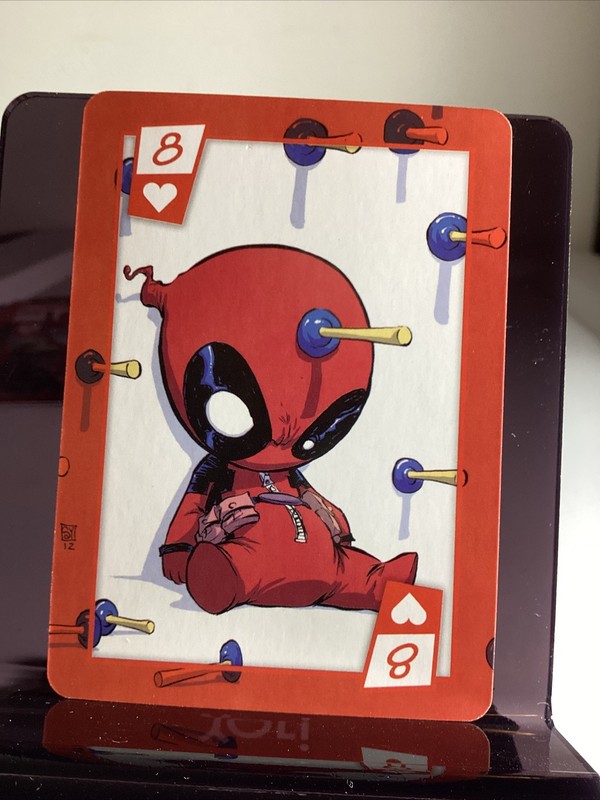 Marvel Deadpool playing card  by Aquarius 8 Of Hearts