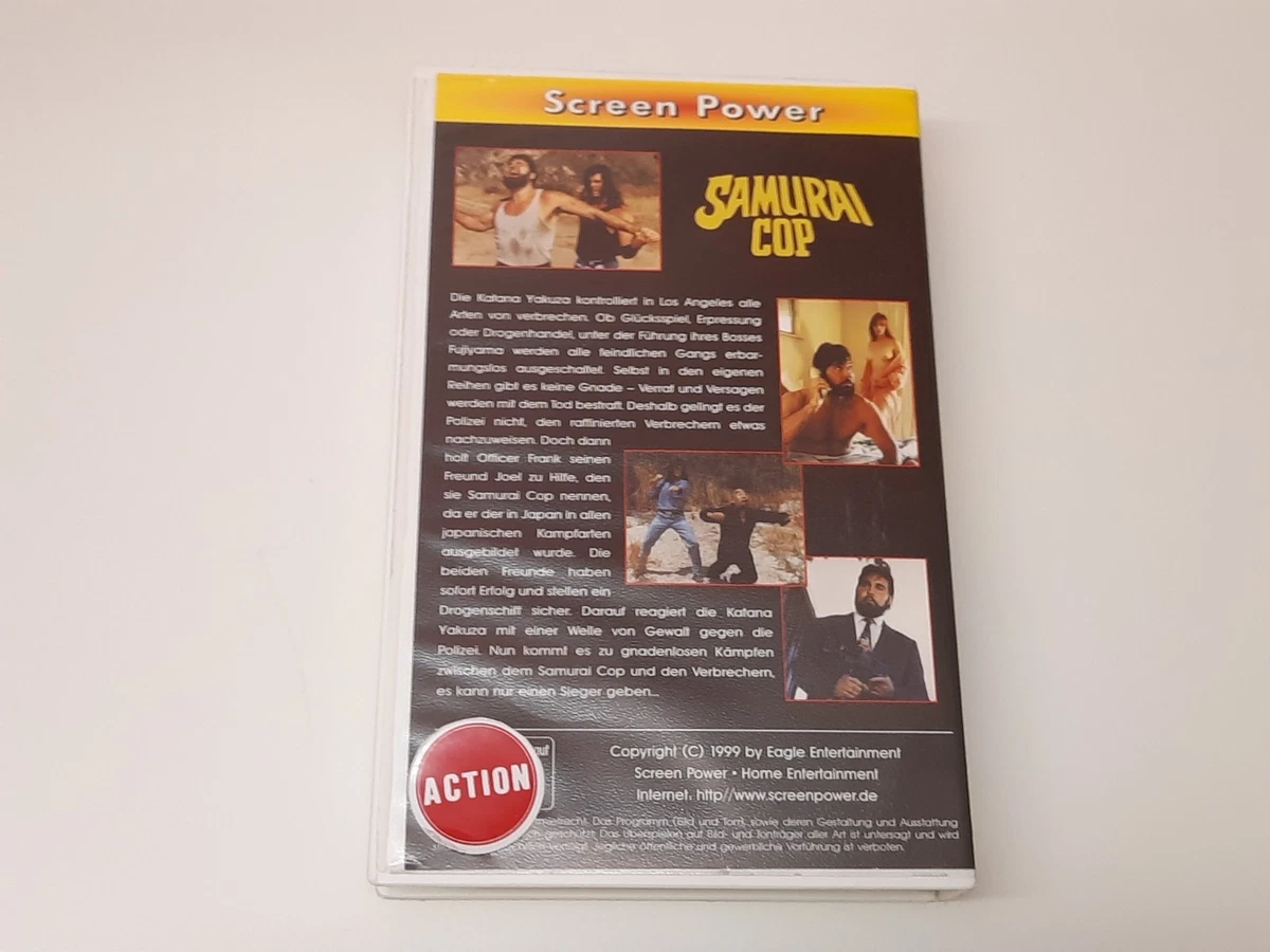 Samurai Cop 1991 Uncut VHS German PAL Screen Power Video Großbox Director's Cut