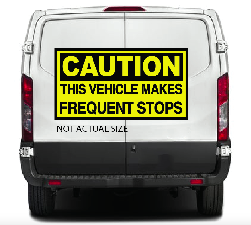 This Vehicle Makes Frequent Stops Sticker Truck Delivery Warning - Foto 10