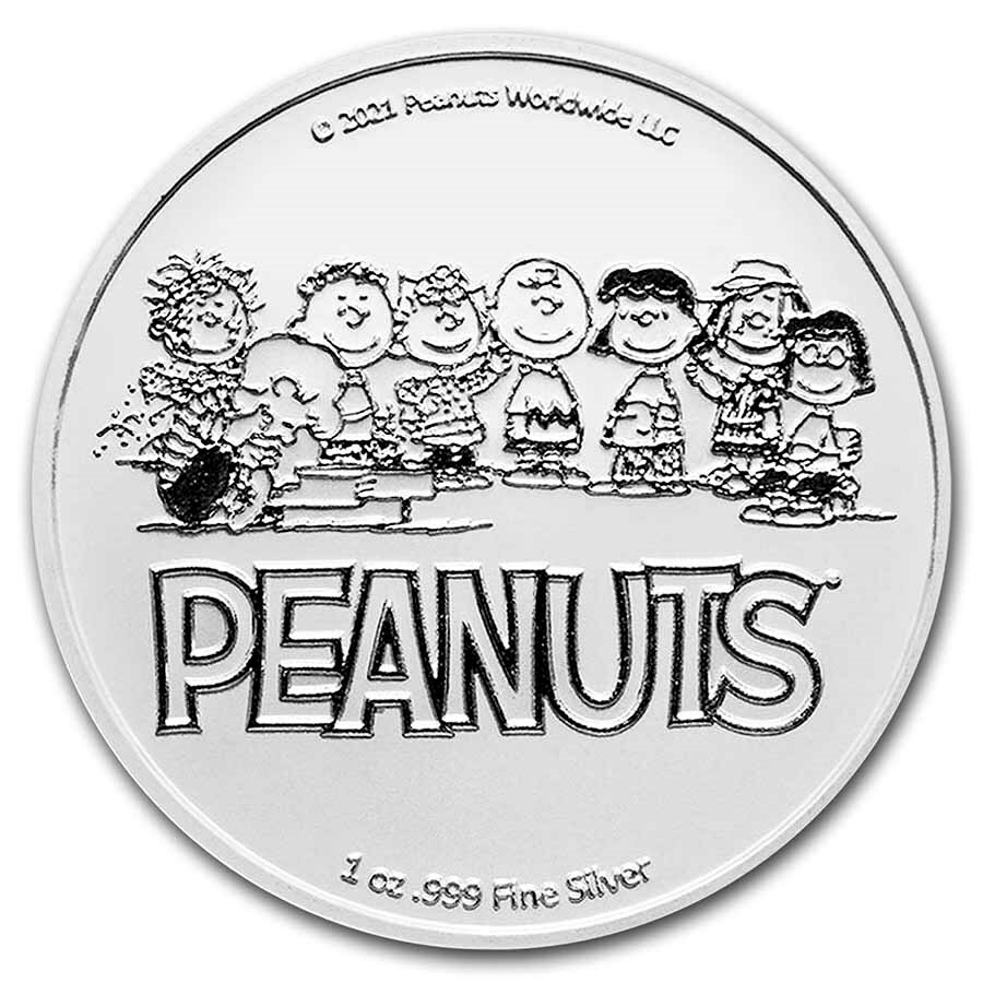 2021年 「ピーナッツ・スヌーピー・チャーリーブラウン」1オンス銀貨2枚セット PEANUTS [保証書・カプセル付き] 2021年 (新品) アメリカ