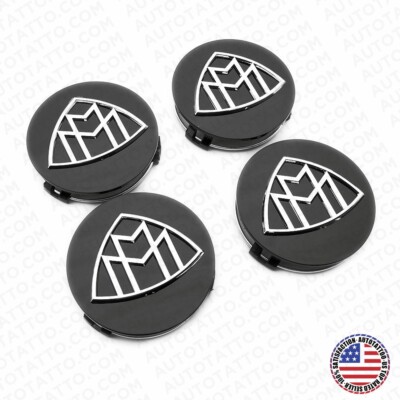 4Pcs Maybach Black Sport Wheels Center Cap Hub Cover For E S ML GL SL CLE Class