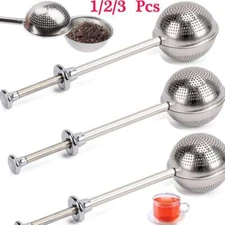 Tea Ball Infusers Long-Handle Stainless Steel Tea Strainer Reusable Tea Diffuser