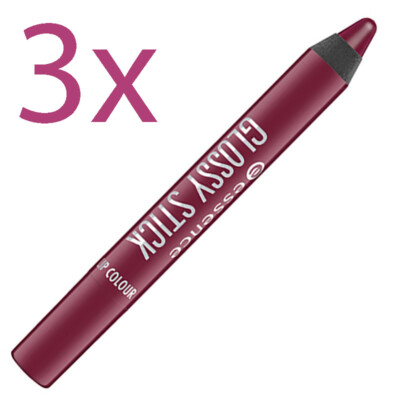 3 Stk. Glossy Stick Lip Colour essence Brilliant Burgundy (756471-3)