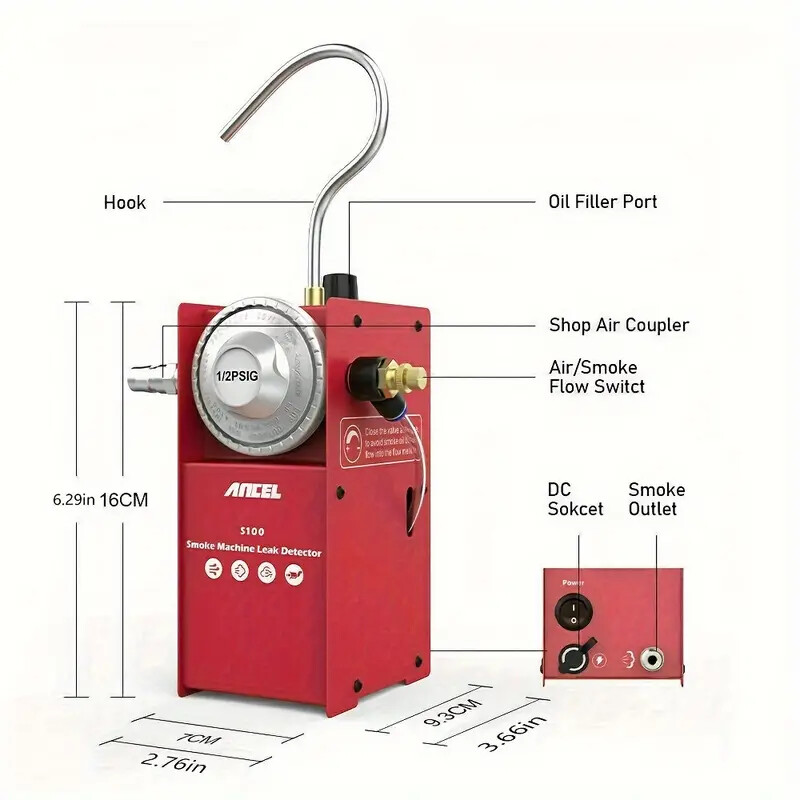 Ancel S100 Car Smoke Leak Detector EVAP System Testing Machine Vacuum