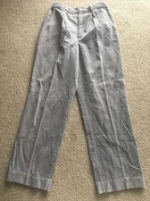 Vintage Sears The Fashion Place Pleated Corduroy Pants Womens 14 Gray Cords 1980