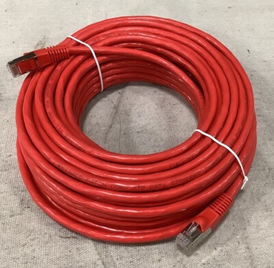 AddOn #75FCAT6S-RD, Cat6 STP Shielded Snagless PVC Copper Patch Cable, Red, 75ft