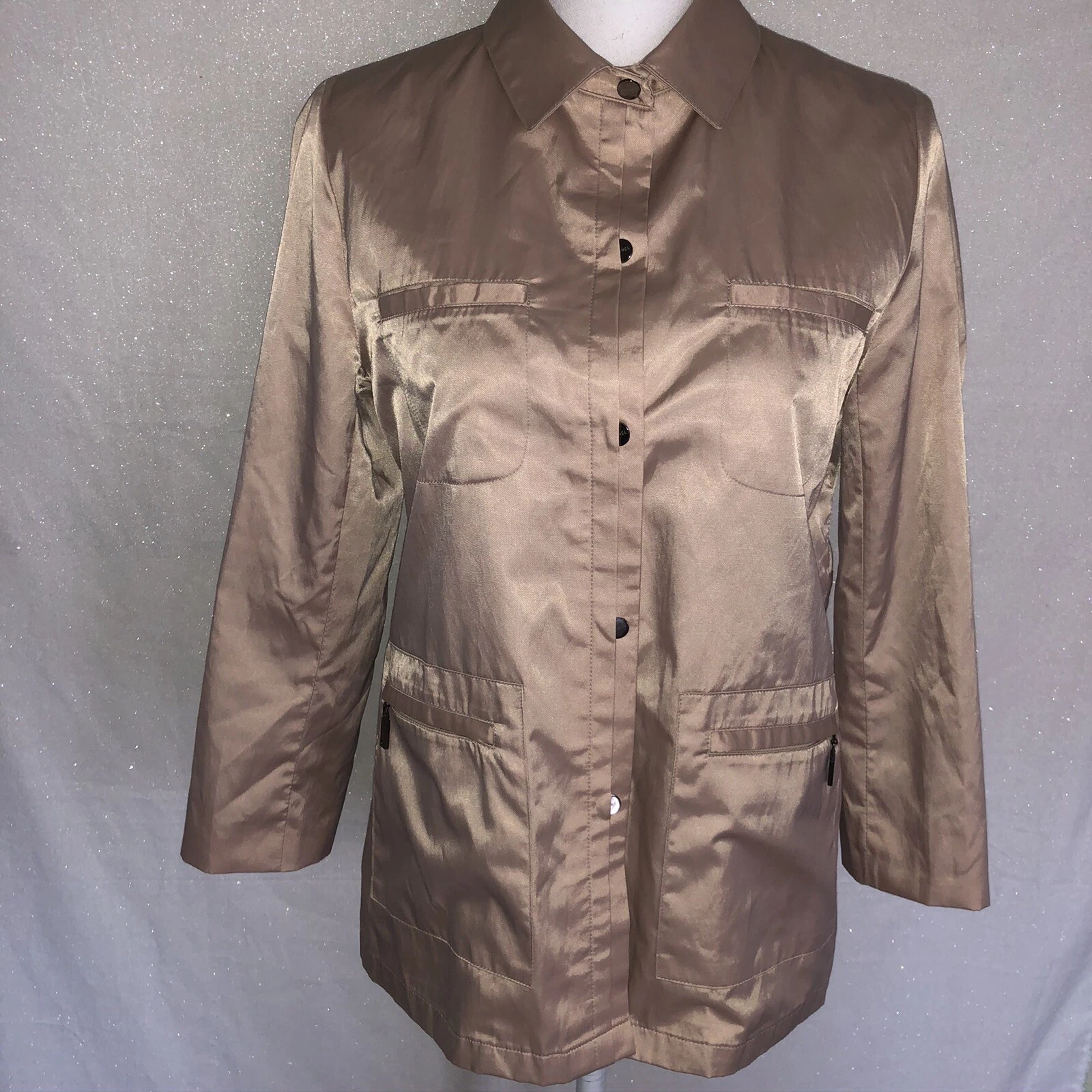 Giacca vintage CHANEL marrone minimalista preppy logo bottoni taglia small