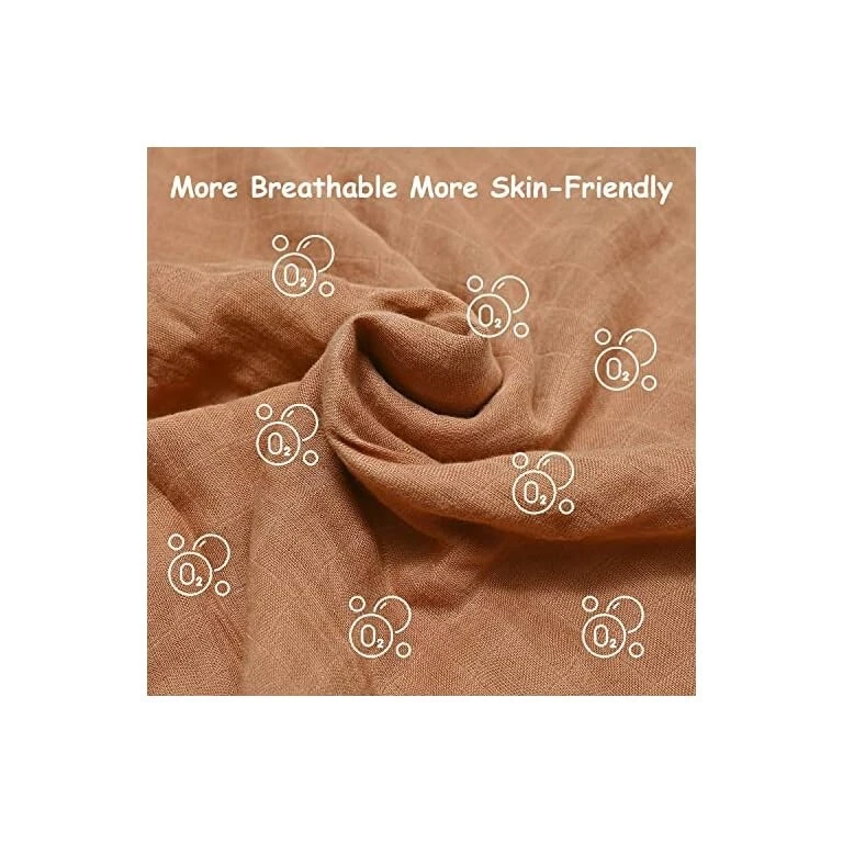 Manta de muselina orgánica naranja/melocotón Foto 2 de 4