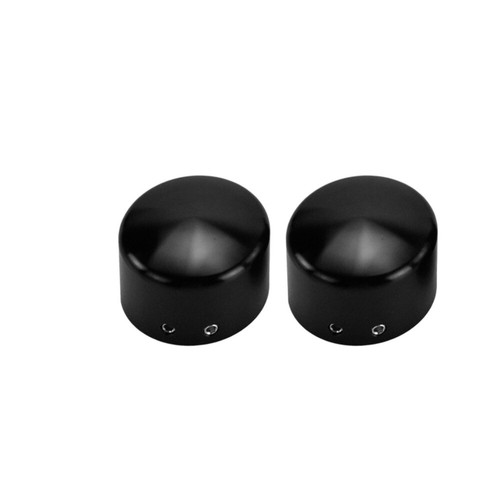 Black Front Axle Cap Nut Covers For Harley Street Glide Road King Softail Dyna - Picture 6 of 10