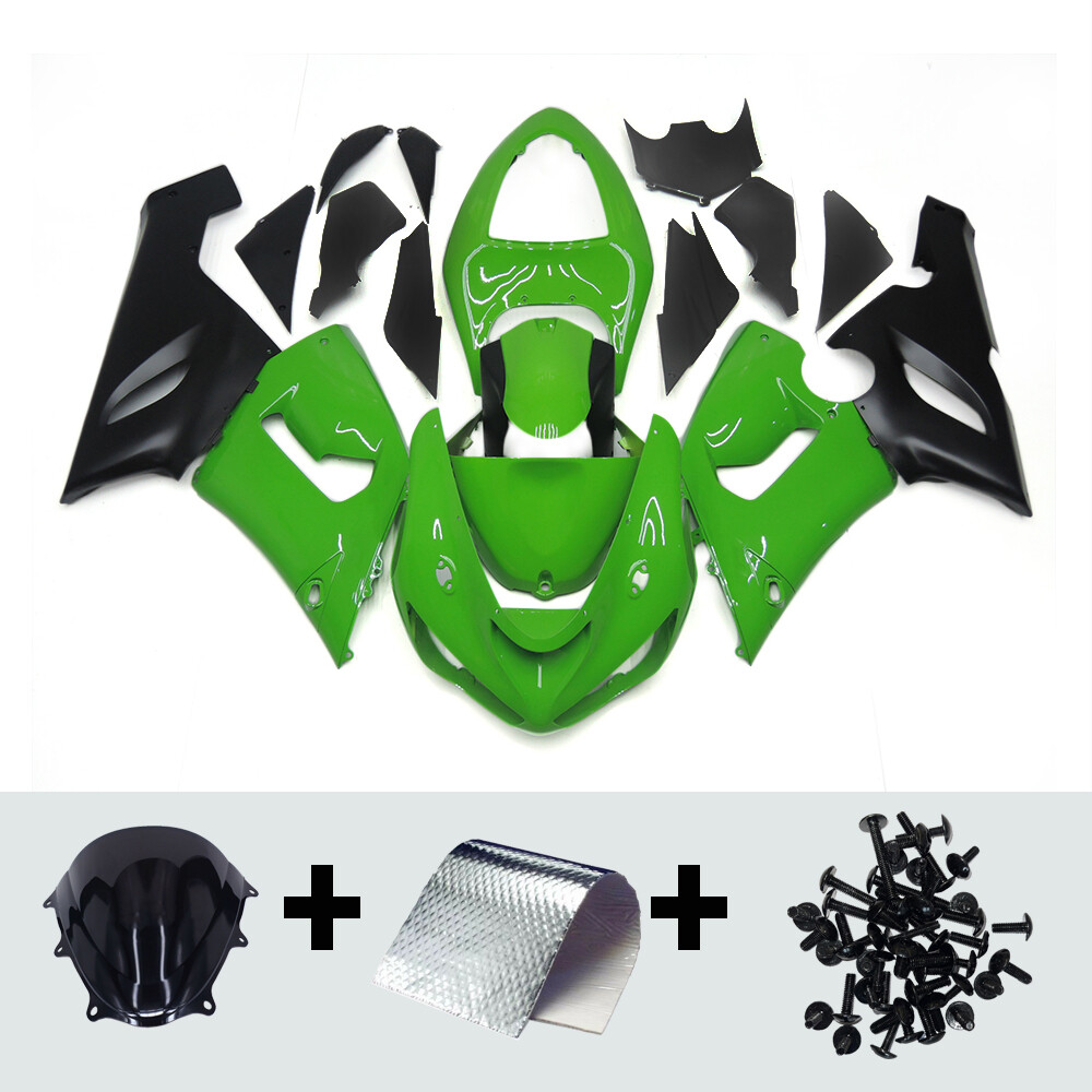 A⭐︎ Black Green Motor Bodywork for Kawasaki Ninja zx6r ZX-6R
