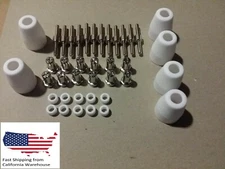 Ridgeyard Plasma Cutter Consumables 40pcs fits Ridgeyard CUT50 Nickel Plated 