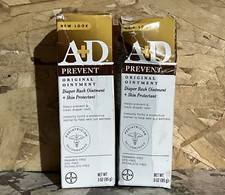 2 Pack A D Original Diaper Rash Ointment, Skin Protectant, 3 oz.