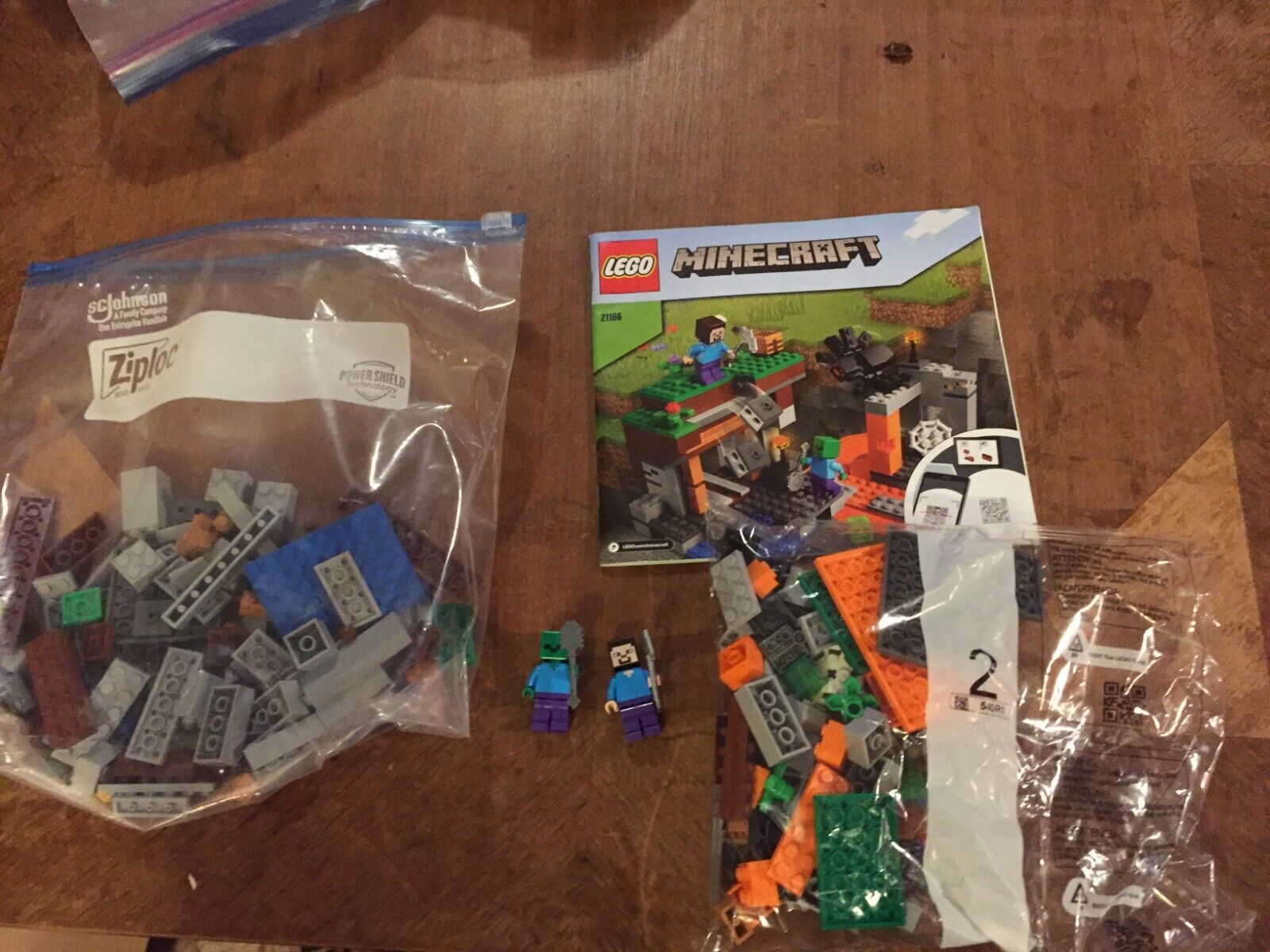 LEGO- MINECRAFT- THE "ABANDONED" MINE"- 21166- COMPLETE- SEALED BAG
