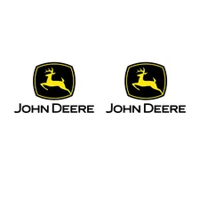 Set of 2 Classic John Deere Stickers Decals 3" or 5" Tractor Black or Green