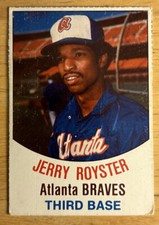 1977 Hostess Jerry Royster Baseball Card #38 Braves Third Base Low-Grade