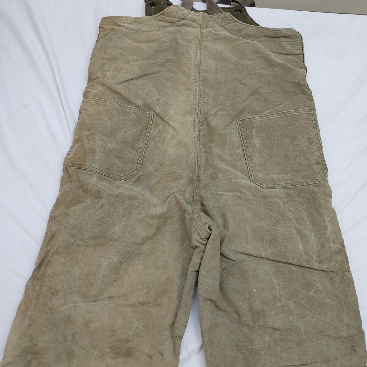 WW2 USN N1 Deck Trousers Wool Lined Bib Overalls US Navy