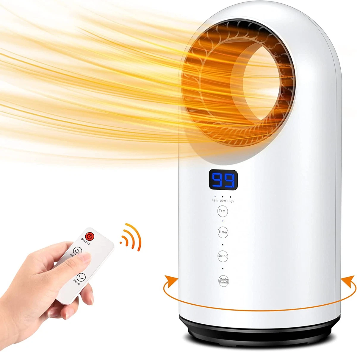 Space Heater for Personal Use, Portable Indoor Electric Heaters, Small  Bladeless | eBay