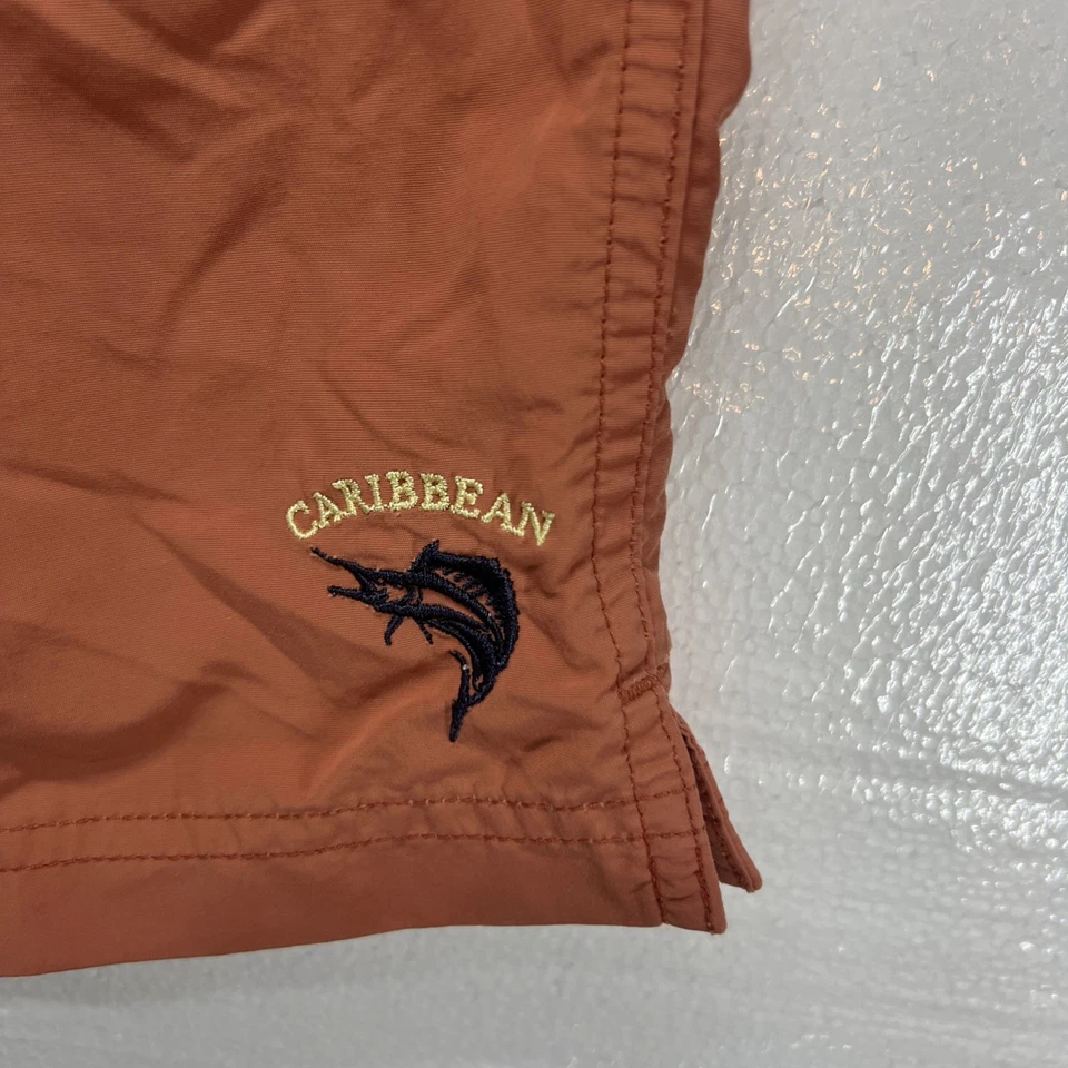 Caribbean Swimwear Size Medium Coral Men's Swim Trunks Shorts - Image 2 of 4