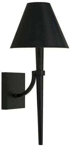 Capital Holden 18 3/4" High Matte Black Metal Wall Sconce - Picture 2 of 7