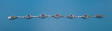 Sterling Silver FAS Heart Gemstones Link Bracelet 7.25"