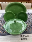 Vintage Fiesta Medium Green 4 Pc Covered Casserole Bowl with lid *make offer