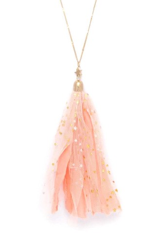 Collar con borla de tul estrellas metálicas - Imagen 5 de 5