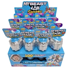 Mr Beast Lab Swarms Hyper Fusion, Hybrids, Series 3 Test Tubes, 12 + Display NEW