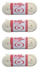 A R Sports Figure Skate Laces, 90" - White 4-Pack