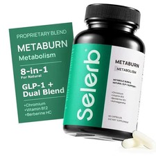 Metaburn Selerb for Daily Nutrient Support–With Chromium, Vitamin B12&Berber